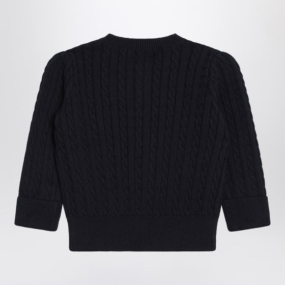 Polo Ralph Lauren Navy blue cable knit cotton cardigan