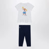 Polo Ralph Lauren White/navy blue cotton two-piece set with print
