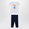 Polo Ralph Lauren White/navy blue cotton two-piece set with print