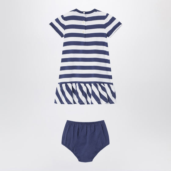 Polo Ralph Lauren Polo Bear striped set white/navy blue