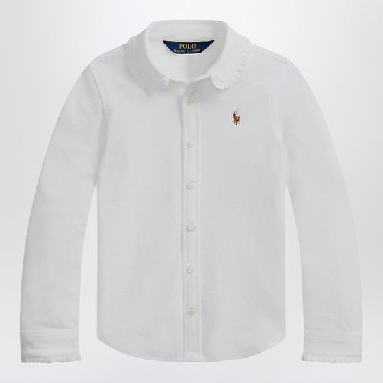 Polo Ralph Lauren White Oxford shirt with ruffles