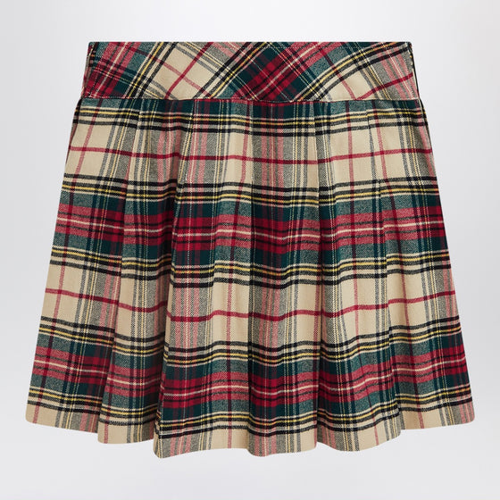 Polo Ralph Lauren Cream/red cotton twill tartan skirt