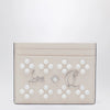 Christian Louboutin Kios card holder in grained calfskin and spikes