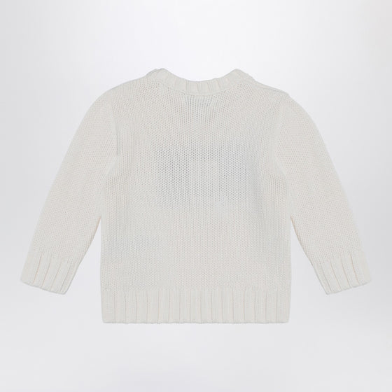 Polo Ralph Lauren White cotton jumper with flag inlay