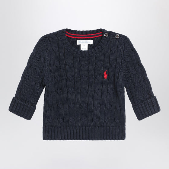 Polo Ralph Lauren Navy blue cable-knit cotton sweater
