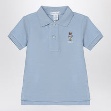 Polo Ralph Lauren Light blue cotton polo shirt with logo embroidery