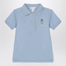  Polo Ralph Lauren Light blue cotton polo shirt with logo embroidery