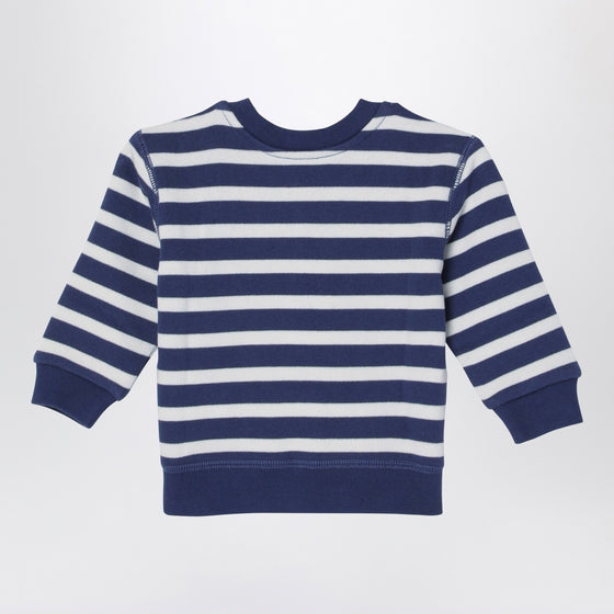 Polo Ralph Lauren White/navy blue striped sweatshirt with print