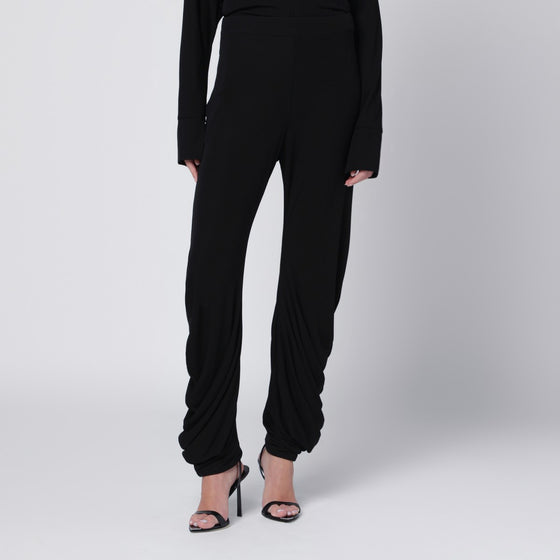 Francesco Murano Black pants with draping