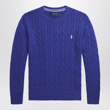  Polo Ralph Lauren Bright blue crew neck sweater with braids