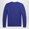 Polo Ralph Lauren Bright blue crew neck sweater with braids