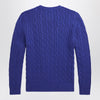 Polo Ralph Lauren Bright blue crew neck sweater with braids