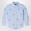 Polo Ralph Lauren Light blue button-down shirt with logos
