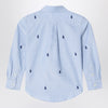 Polo Ralph Lauren Light blue button-down shirt with logos