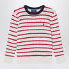 Polo Ralph Lauren White/red striped cable-knit jumper
