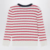 Polo Ralph Lauren White/red striped cable-knit jumper