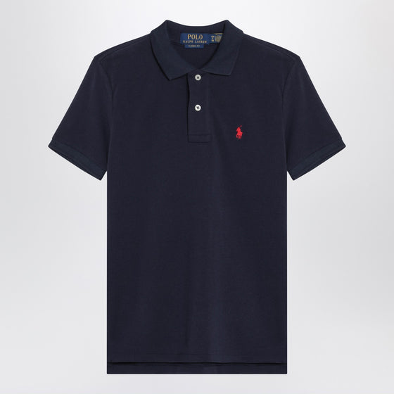 Polo Ralph Lauren Navy blue cotton polo shirt with embroidered logo