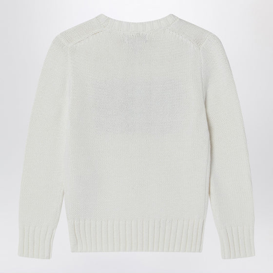 Polo Ralph Lauren White sweater with flag intarsia
