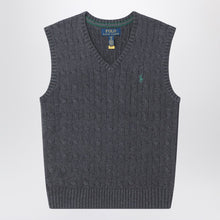  Polo Ralph Lauren Grey cable-knit cotton vest