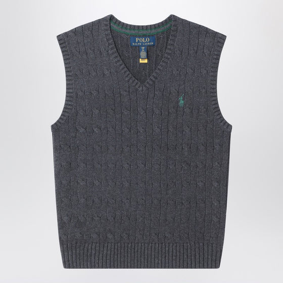 Polo Ralph Lauren Grey cable-knit cotton vest
