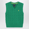 Polo Ralph Lauren Green cable-knit cotton vest