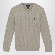  Polo Ralph Lauren Grey cable-knit crew-neck jumper