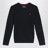 Polo Ralph Lauren Black cable-knit crewneck sweater