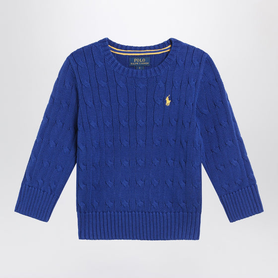 Polo Ralph Lauren Bright blue cable-knit crewneck sweater