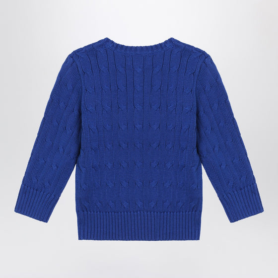 Polo Ralph Lauren Bright blue cable-knit crewneck sweater