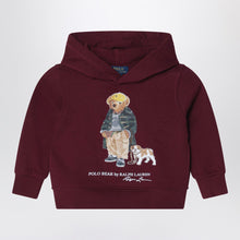  Polo Ralph Lauren Bordeaux cotton Polo Bear sweatshirt