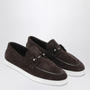 Christian Louboutin Chambeliboat loafers in Coffee-Coloured Suede