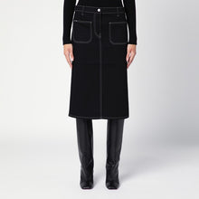  Courreges Courrèges Black denim midi skirt