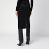 Courreges Courrèges Black denim midi skirt
