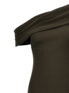 Courreges Twist Rib Knit Long Dress