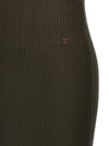 Courreges Twist Rib Knit Long Dress
