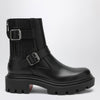 Christian Louboutin Black leather biker boots