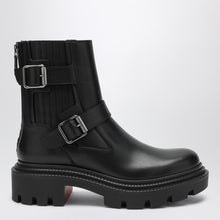  Christian Louboutin Black leather biker boots