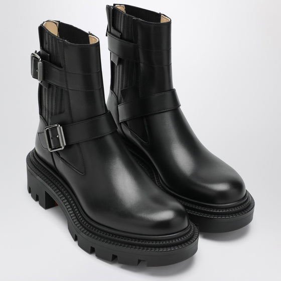 Christian Louboutin Black leather biker boots