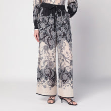  ZIMMERMANN Cream Rhiannon trousers with fantasy print