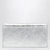 Christian Louboutin Loubi54 silver laminated leather clutch bag