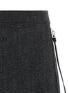 Courreges Zipped Caviar Mini Skirt
