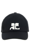 Courreges Ac Logo Cotton Cap Hat