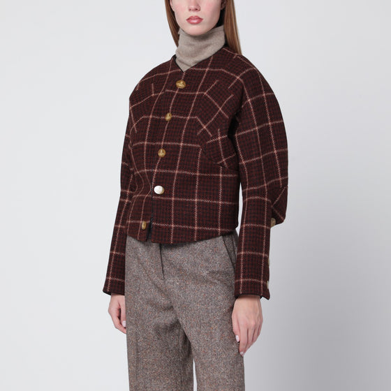Vivienne Westwood Brown tartan wool pourpoint jacket