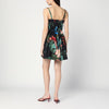 FARM Rio Midnight Macaw Fiesta black mini dress in linen blend