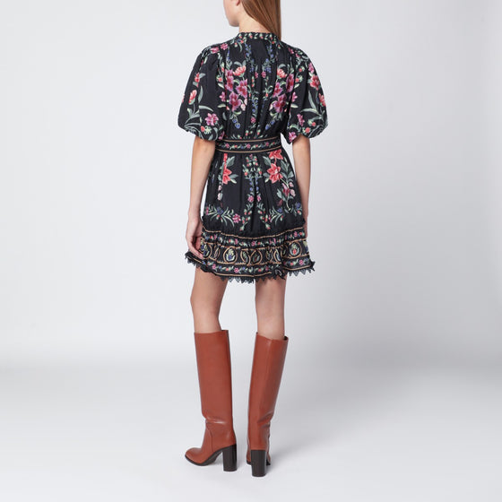 FARM Rio Black Belle Garden mini dress with belt