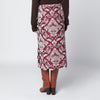 FARM Rio Bordeaux jacquard midi skirt