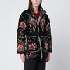 FARM Rio Marvelous Garden quilted velvet down jacket in black