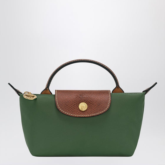 Longchamp Le Pliage Original green clutch bag