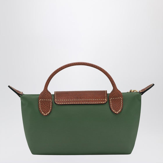 Longchamp Le Pliage Original green clutch bag