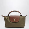 Longchamp Le Pliage Original Pebble clutch bag olive